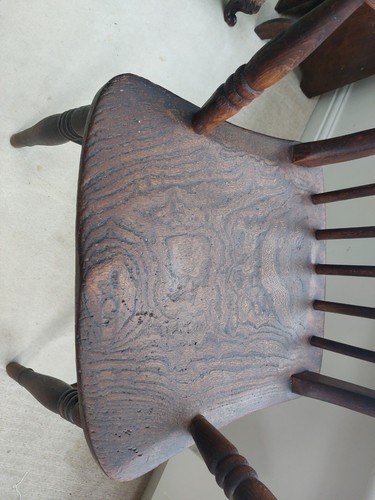 Antique Windsor spindle back armchair, Country House fire side carver chair - Picture 7 of 9