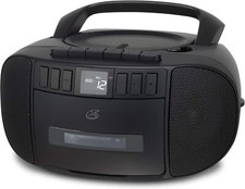 BCA209B Portable Am/FM Boombox with CD and Cassette Player AM/FM Radio Black