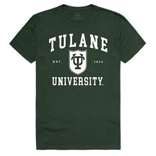 University of Tulane Green Wave NCAA Cotton College Logo Licensed T-Shirt S-2XL