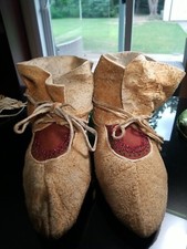 Antique - Native American Indian - Beaded Moccasin Boots - RARE