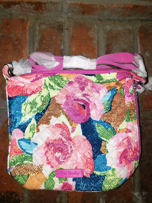 VERA BRADLEY-Superbloom- Pink Floral -Carson Mini Hobo Crossbody Purse