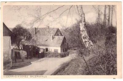 AK Niederrheinisches Bauernhaus -  Bauernhaus mit Weg - ca.1910 Krefeld - Bild 1 von 2