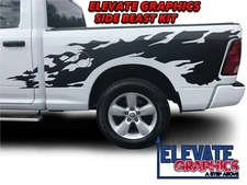 For Dodge Ram 1500 Graphics Side Beast Stripes Vinyl Decals Stickers 2009-2018