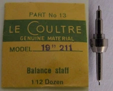 LeCoultre clock caliber 211 staff balance #723 & RLEC