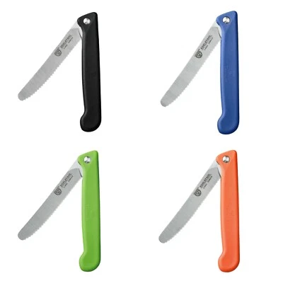 GRÄWE Kompaktes Klappmesser mit Etui – Ideal für Picknick & Brotzeit Wellenschliff