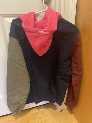 Supreme S Logo Color Blocked Hoodie Sweatshirt SS19 Size Large