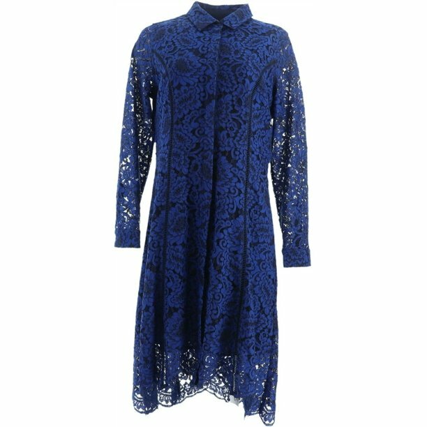 6 Isaac Mizrahi Live! Women's Special Edition Lace Dress Blue A345607 | eBay