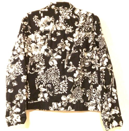COLDWATER CREEK - Chaqueta estilo Blazer floral marino y marfil - Para mujer Talla: 14 - Imagen 3 de 4