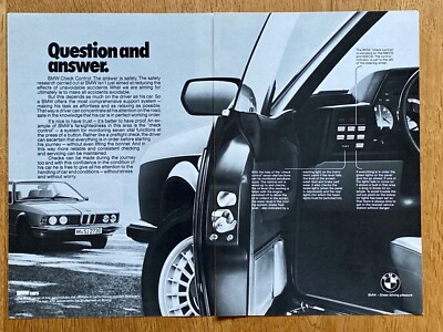 1977 BMW E24 Check Control 630 CS 633 CSi Original Vintage Advert Werbung