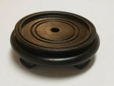 3" FOOTED ORIENTAL WOODEN LAMP BASE WITH ROSEWOOD FINISH NEW 10250RJB