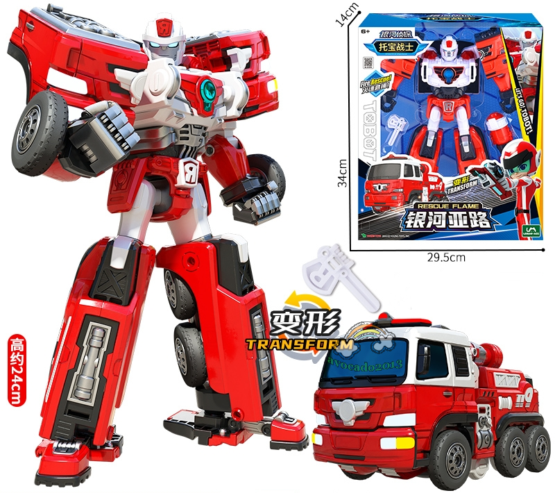 Tobot V Galaxy Detectives Rescue Flame Transforming Fire Engine