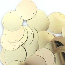 Sequins Light Gold 30mm Four 4 Hole Paillettes 50/ 250 25 Off pcs Loose