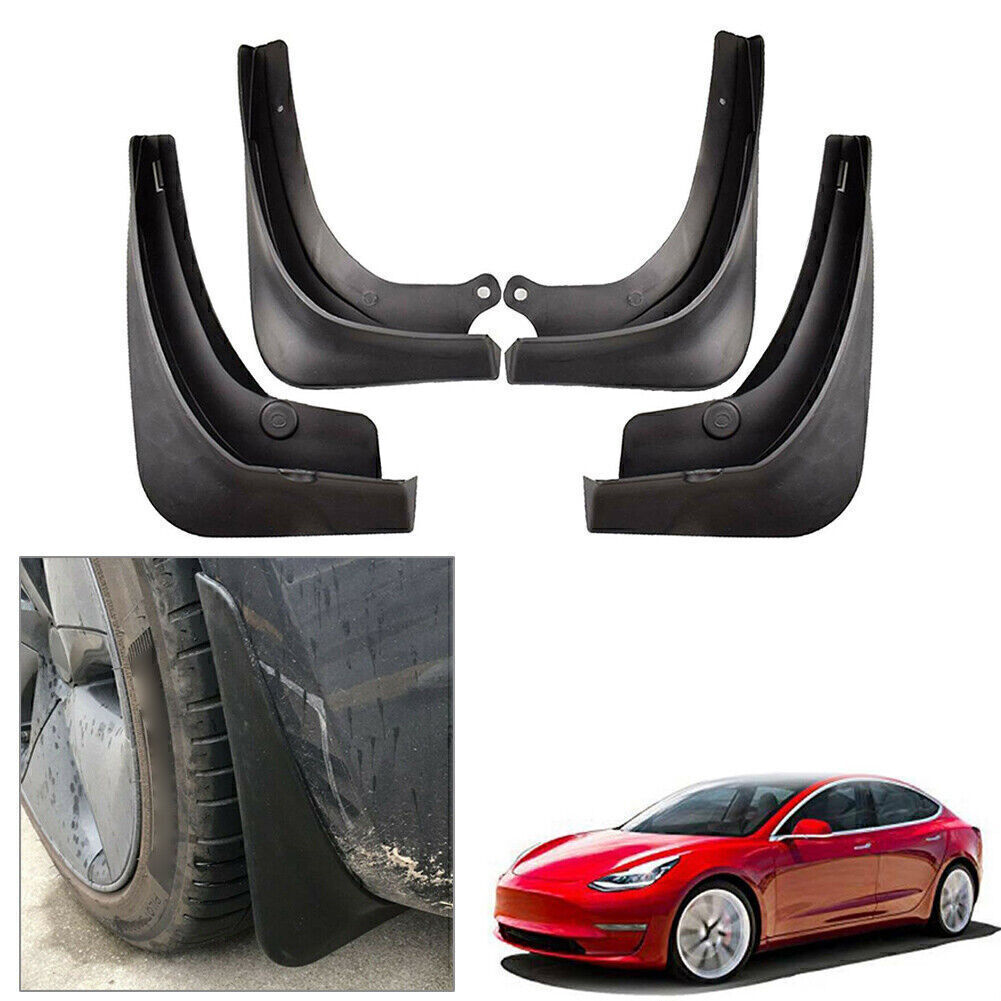Mud Flaps MudFlaps Splash Guard Fender Mudguard Fit Tesla Model 3 2017-2019-image