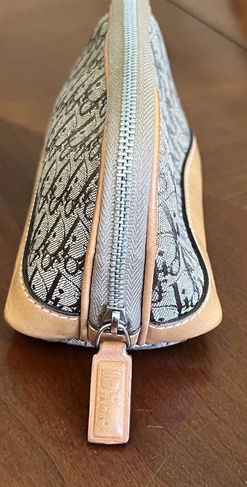 Bolso de Cosméticos CHRISTIAN DIOR Vintage Lona Marrón Foto 3 de 4