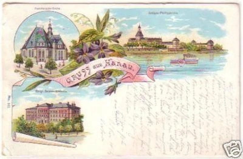 25331 Ak Lithographie Gruss aus Hanau 1903 - Bild 1 von 1