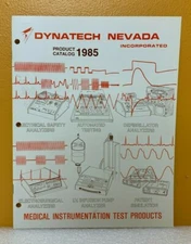 Dynatech Nevada Inc. 1985 Medical Instrumentation Test Products Catalog.