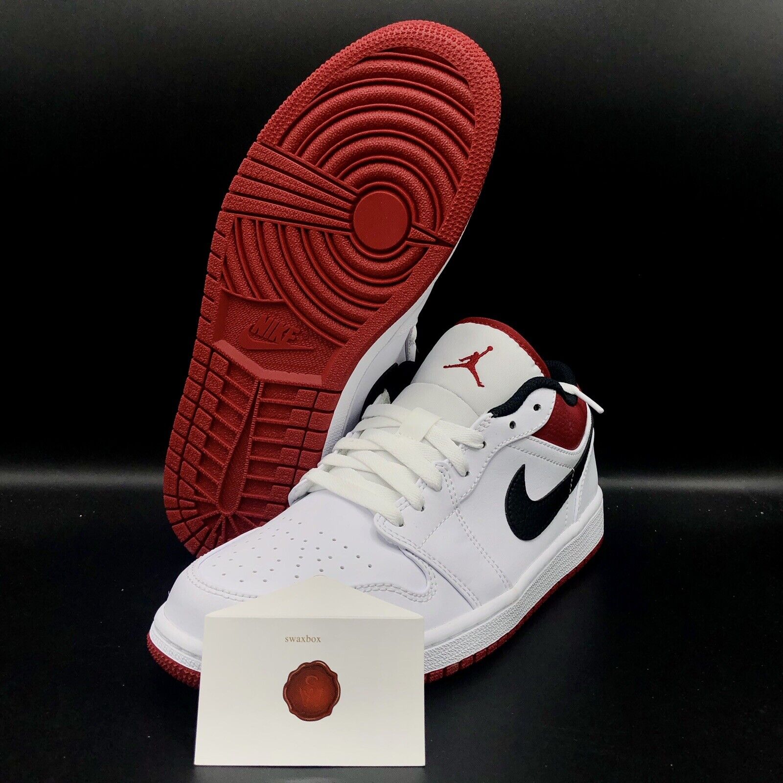 Air Jordan 1 Low White Gym Red Black 118 Ebay