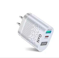 65W GaN Charger USB QC 3.0  PD 33W Fast Charge Adapter for iPhone iPad  Samsung