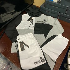 Reason Mens Multicolor Pockets Long Sleeves Hoodie Pant Sweat Tracksuit Medium