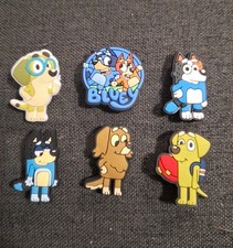 Set Of 6 shoe charms for croc Theme Charms Bluey Bingo Cartoon Shoe Charms