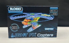 Blokko LED Powered Building System Light FX Copters 49pc Rebuilds Into 3 Models