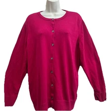 Croft & Barrow Cardigan Top 2X Sleeve Sweater Outerwear Women Clothing