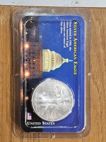 2000 Silver Eagle 1 oz Silver In original holder from Littleton UNC NO RESERVE
