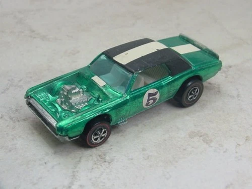 Original Hot Wheels Redline - Spoilers - Green TNT-Bird w/white - Free Shipping!