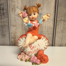 Vintage Enesco 2004 Kitchen Fairy "Hearts on a String Fairie" Be Mine Valentine