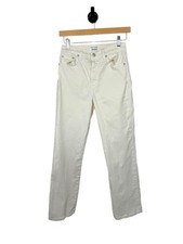 Reformation Liza High Straight Crop Jeans Ivory Deadstock Made in USA Size 27