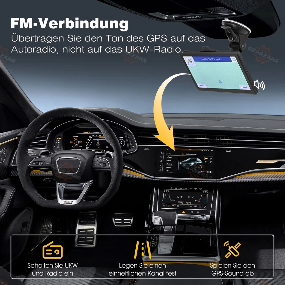 Navigationsgerät Auto EU Karten GPS-Navigation Auto LKW PKW 8G+128MB 5 Zoll - Bild 3 von 4