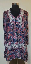 By Anthropologie Women's Spliced Floral Tunic  Dress Size Xs