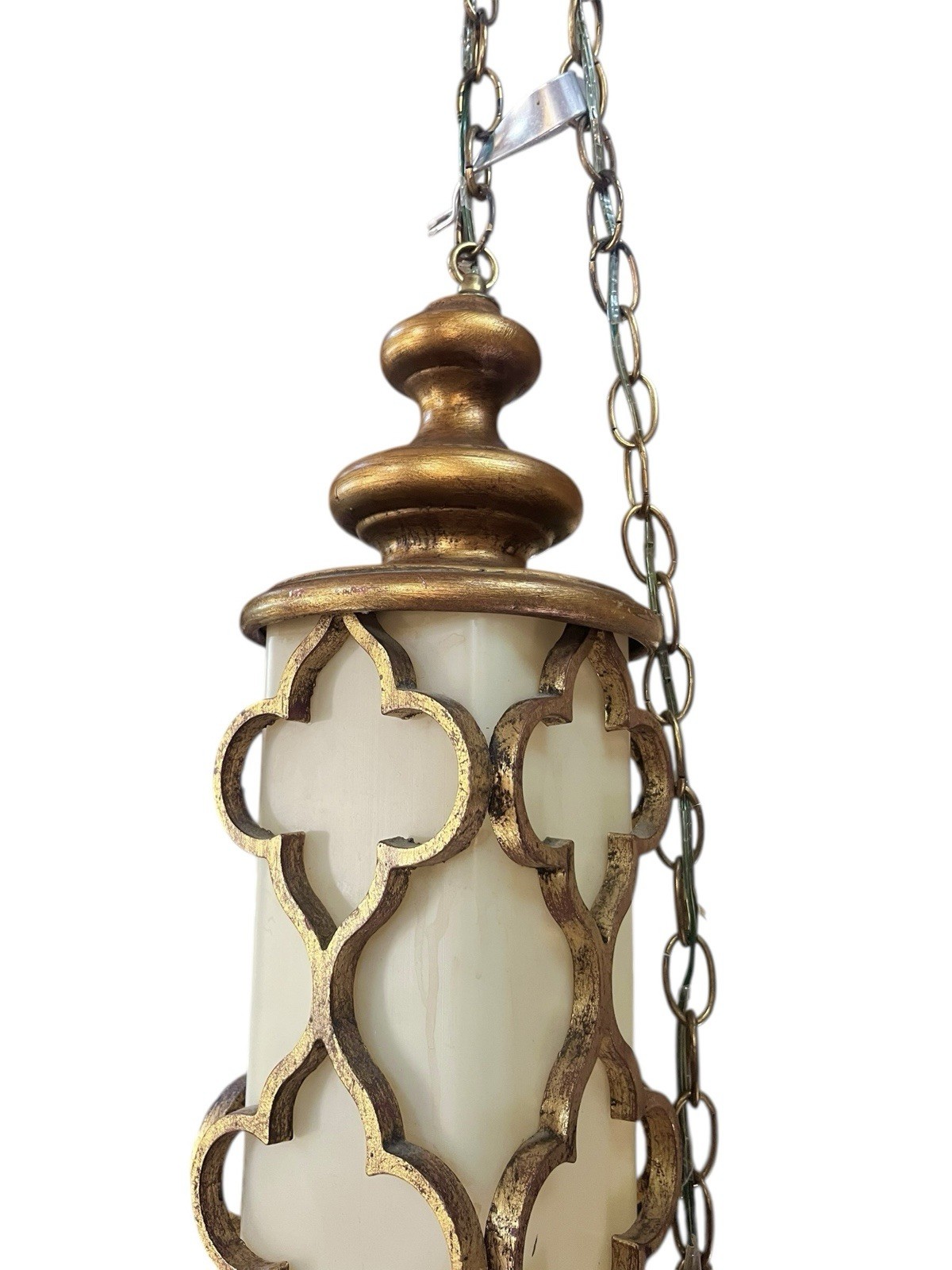 Swag Lamp Hanging Light Hollywood Regency Mid Century Modern Long Pendant