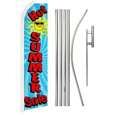 Hot Summer Sale Swooper Flutter Feather Advertising Flag Kit Gran Venta Bandera