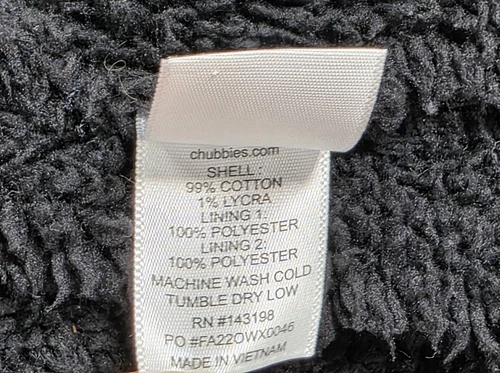 Chubbies Men's Fade Gray Denim Sherpa Black Lined Trucker Jacket Pockets Size M image 16