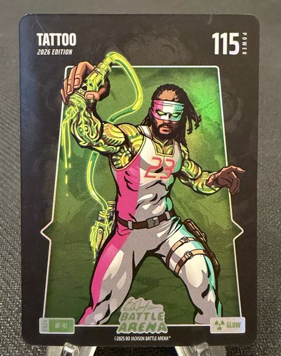 2026 Bo Jackson Battle Arena Tattoo Fernando Tatis Jr Glow Battlefoil #BF-91