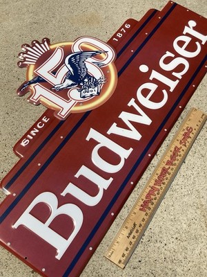   Budweiser 150th Beer Metal Tin Sign Marquee Bar Mancave Bud Collector MUST  