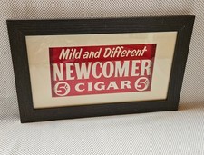 NEWCOMER "Mild and Different" 5¢ CIGAR Sign - 100% Original Vintage Sign