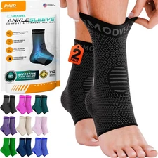 Modvel Foot & Ankle Brace Socks for Sprained Ankle Compression Sleeve - Plant...