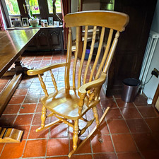 Beech Wood Rocking Chair Spindle Back, , nursery Indoor Living Room