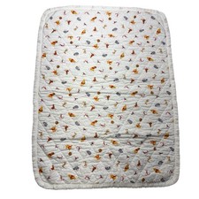 Sears Vintage Winnie the Pooh Baby Crib Quilt Blanket White Ruffles Tigger