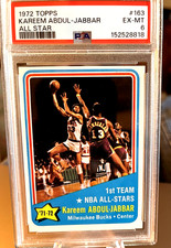 1972 TOPPS AS #163 KAREEM ABDUL-JABBAR PSA 6 LOW POP