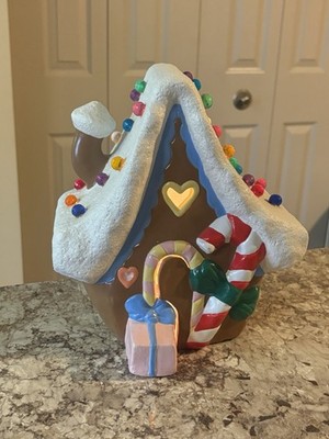 Light Up Gingerbread House Musical Music Box Holiday Gumdrop Unbranded Works!