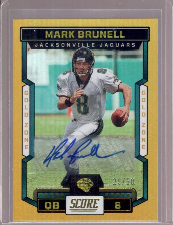 MARK BRUNELL 2023 Score #26 Gold Zone Autograph Auto #29/50