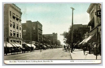 DANVILLE Il ~ E. Side Vermilion Street ~ Store Fronts