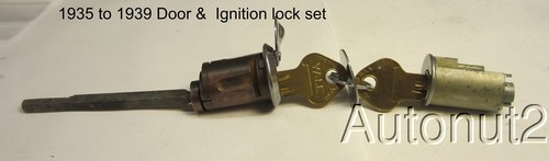 Dodge Plymouth Chrysler DeSoto lock set ignit door NOS 1935 1936 1937 1938 1939