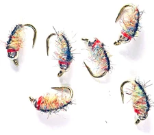 Sow Bug Scud Rainbow Silver Tungsten Nymphs - Premium Trout Fly Fishing Flies