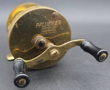 Vintage Pflueger No. 1944 Brass Fishing Reel USA Early Model Collectible Works✔