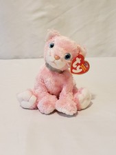 TY Beanie Baby - CARNATION the Pink Cat (6 inch) - MWMTs Stuffed Animal Toy