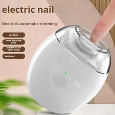 2-in-1 Electric Nail Clipper with LED Light Baby Adult Trimmer Personal Tool